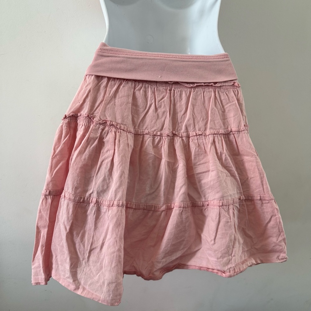 Y2k Old Navy Blush Pink Tiered Mini Skirt - Picture 4 of 7